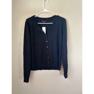 SOLD ( Do not buy) Banana Republic Black 100% Merino Wool Button Front